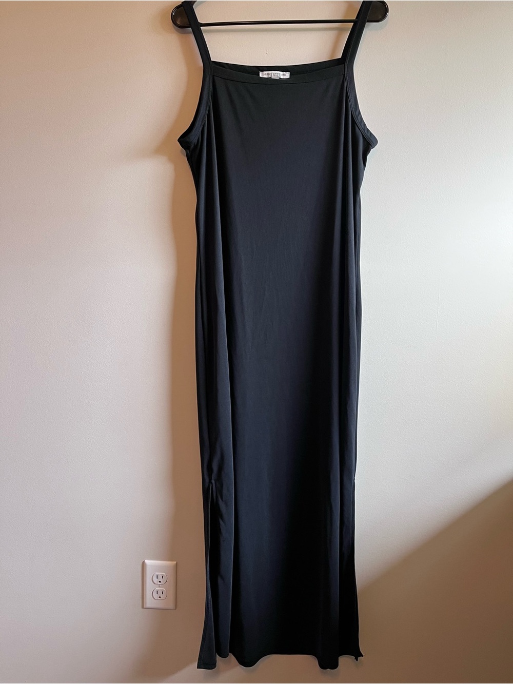 Green Envelope Black Maxi Dress